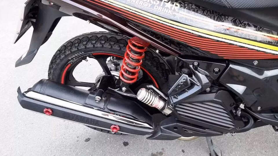 Xe được sử dụng cặp vỏ độ lạ với hoa văn rất đẹp.