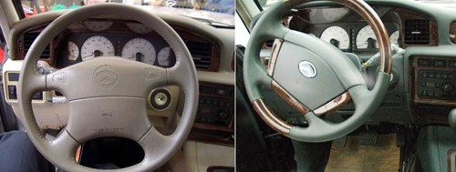 Vô lăng khá nhạt nhòa của Fuqi 6500 Land King.