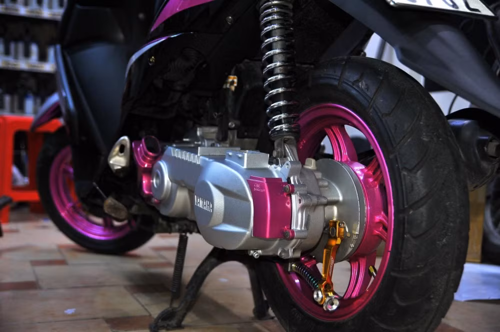 Dàn mâm màu hồng nổi bật.