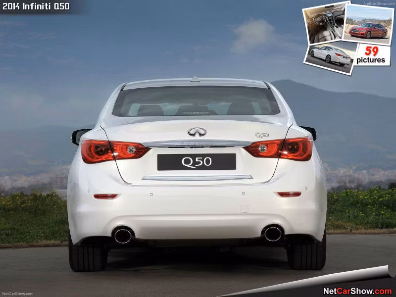 Infiniti Q50 là mẫu sedan mới từ thiết kế đến tên gọi với 3 phiên bản gồm tiêu chuẩn, Premium và Sport. Mẫu xe được coi là đối thủ đáng gờm của BMW serie 3.