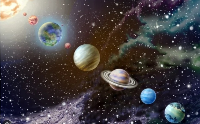 Hành tinh này vừa ở gần Trái đất vài tuần trước, khiến nó có vẻ lớn hơn bình thường. Hai hành tinh khác ở quá xa để nhìn nếu không dùng ống nhòm hoặc kính viễn vọng.