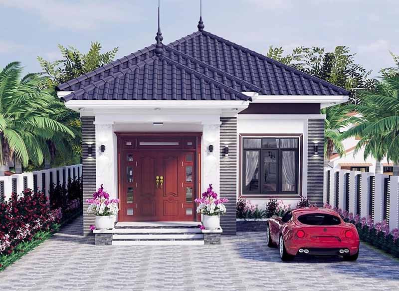 Nhà mái Nhật 3 phòng ngủ có không gian sống sang như biệt thự - Hình 2 Nha mai Nhat 3 phong ngu co khong gian song sang nhu biet thu-Hinh-2