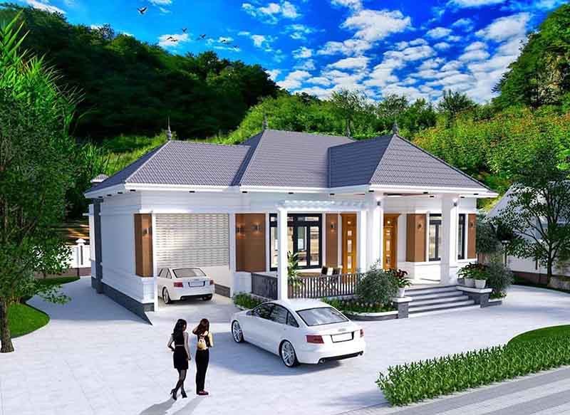 Nhà mái Nhật 3 phòng ngủ có không gian sống sang như biệt thự - Hình 3 Nha mai Nhat 3 phong ngu co khong gian song sang nhu biet thu-Hinh-3