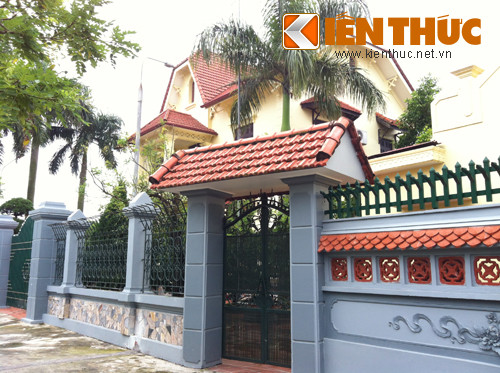 Ngôi biệt thự hoành tráng của gia đình ông Tiền tại quê nhà.