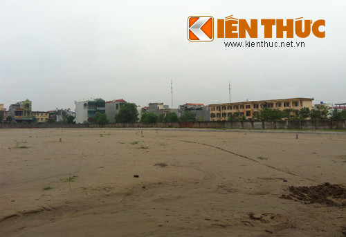 Sân vận động đang trong thi công.