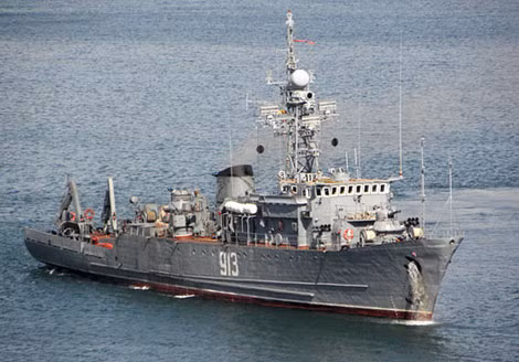 Tàu quét mìn thế hệ cũ của Hải quân Nga.