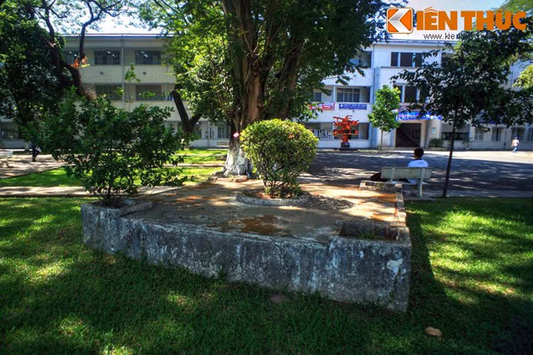 Giữa khuôn viên trường ĐH Bách Khoa TP.HCM cũng có một ngôi mộ cổ gắn với nhiều câu chuyện rùng rợn đồn đại qua nhiều thế hệ. Ngôi mộ này này nằm đối diện tòa nhà B6 của trường,