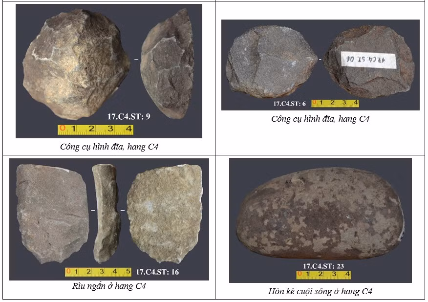 Trong cuộc khai quật diễn ra từ cuối tháng 12/2016 đến đầu tháng 1/2017, nhiều di vật khảo cổ đã được phát hiện với mật độ khá dày trong các hang động ở Công viên Địa chất Núi lửa Krông Nô (Đắk Nông). Các di vật gồm đồ đá, đồ gốm, xương động vật, được coi là những phát hiện khảo cổ học tiền sử đầu tiên trong hang động núi lửa Việt Nam. Ảnh: vast.ac.vn 
