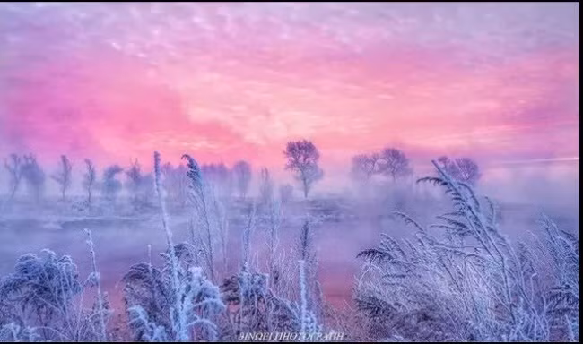 Đảo Hạt Sương ở tỉnh Cát Lâm, Trung Quốc.