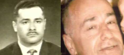 Phi công Iraq Munir Radfa ảnh chụp năm 1966 (trái) và năm 1998 (phải). Ông này qua đời năm 1998 sau một cơn đau tim.