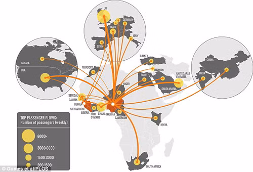 Ebola có thể theo chân các hành khách "hỏi thăm" các nước phát triển.