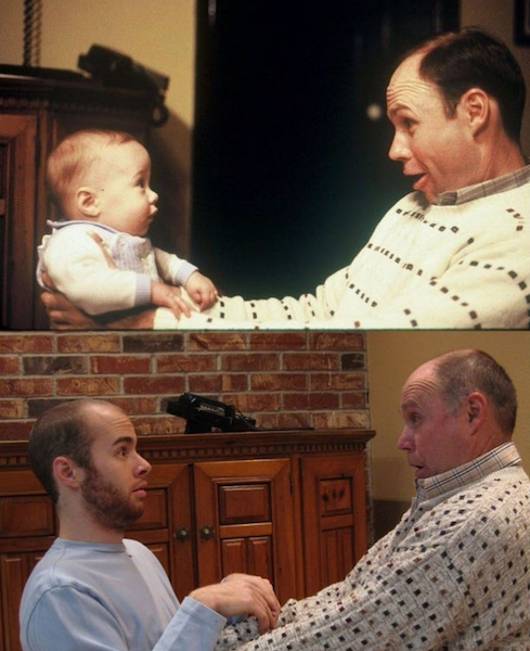 Hai bức ảnh sẽ có hậu cảnh, những hành động hoàn toàn giống nhau...