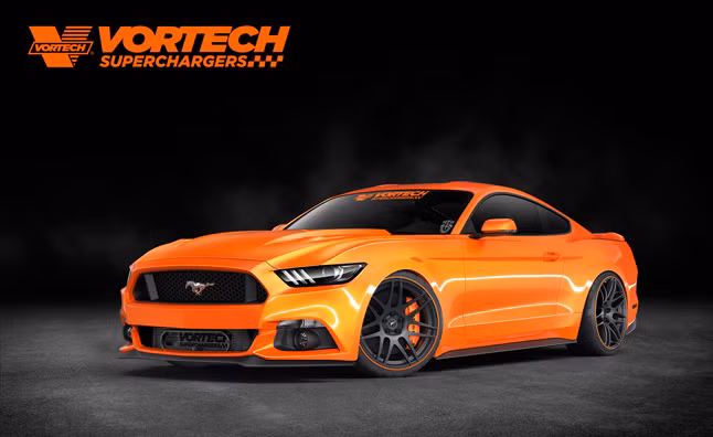 Vortech Supercharged Mustang chắc chắn là một trong những mẫu xe được mong chờ nhất tại SEMA show. Thông tin ban đầu cho biết xe được trang bị bộ động cơ tăng áp công suất 640 mã lực và mô-men xoắn 485 lb-ft .