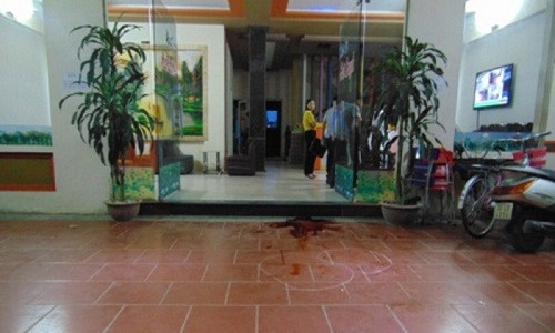 Hiện trường vụ án mạng thương tâm.