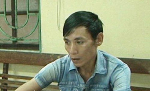 Đối tượng Trượng tại cơ quan điều tra.