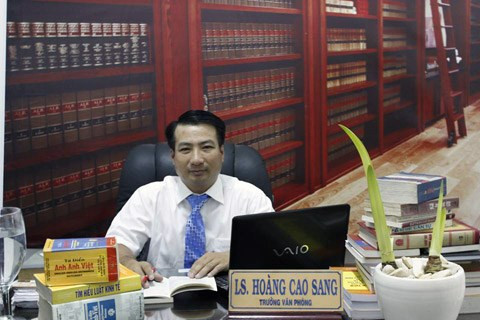 Luật sư Hoàng Cao Sang.