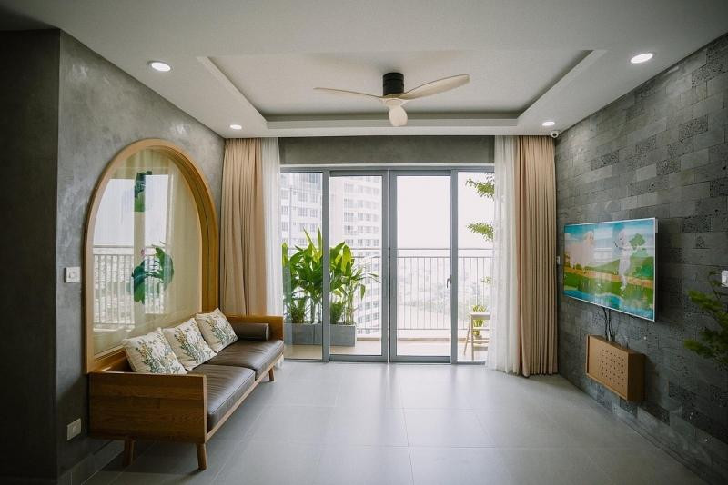 Can ho Japandi mau xi-mang, dua khong gian thien vao cuoc song thuong ngay