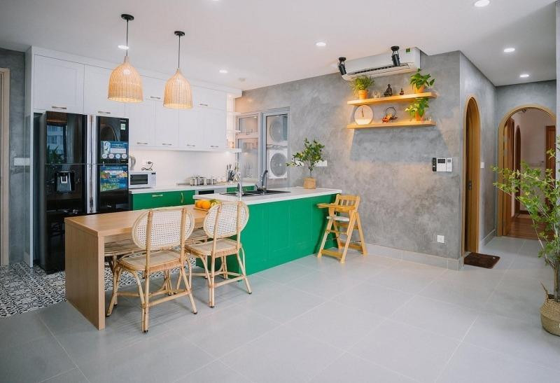 Căn hộ Japandi màu xi-măng, đưa không gian thiền vào cuộc sống thường ngày ảnh 4