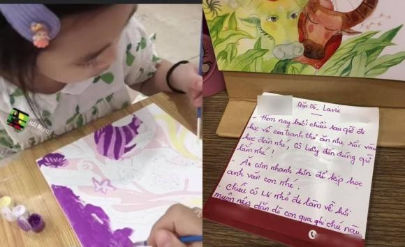 Lavie thường xuyên giúp đỡ các cô chuẩn bị món ăn. Bên cạnh đó, bảo mẫu giáo dục con gái Mai Phương rất cẩn thận.