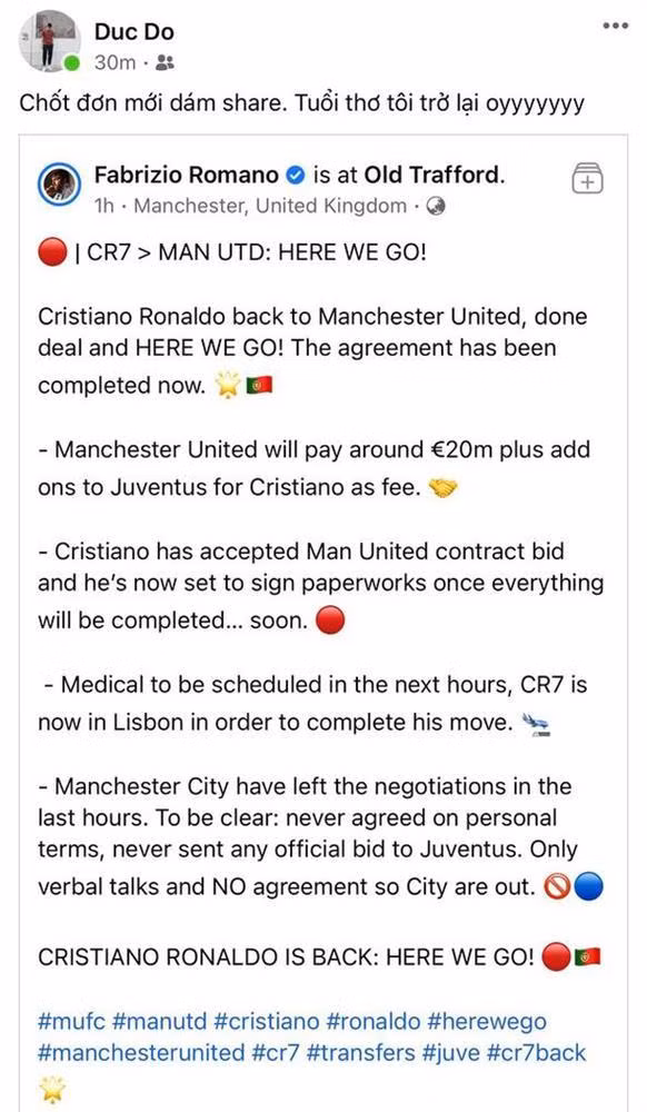 Đi đâu cũng không bằng nhà mình đúng không Ronaldo?