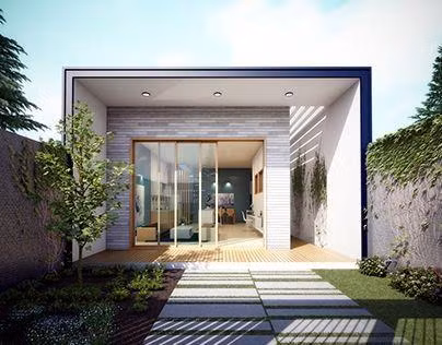 Mẫu nhà thiết kế hiện đại, tràn ngập ánh sáng. 