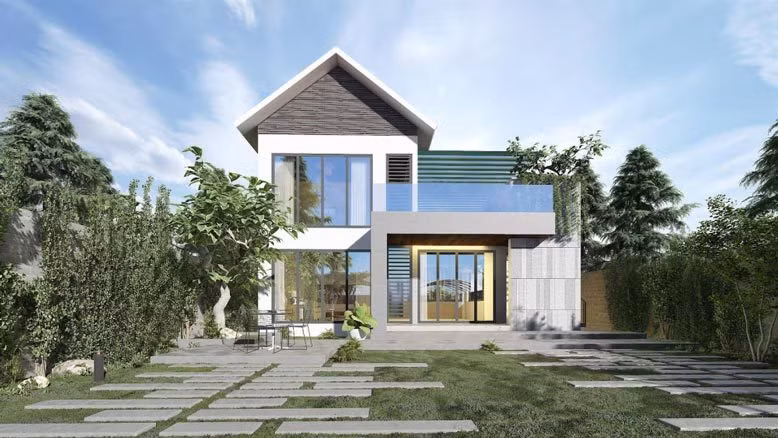 Nhung biet thu vuon hien dai 