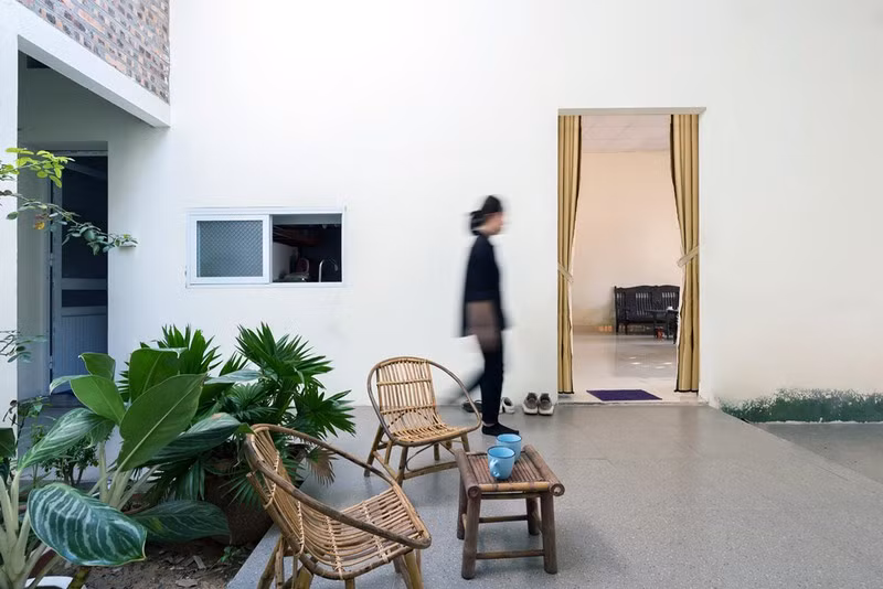 Sảnh hành lang này còn nơi vui chơi, trò chuyện của các thành viên trong gia đình.