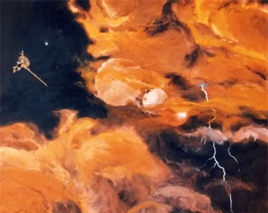 Pioneer 10 là con tàu đầu tiên được phóng lên vũ trụ để nghiên cứu sao Mộc năm 1972. Con tàu gửi những hình ảnh đầu tiên về hành tinh lớn nhất trong Hệ Mặt Trờicủa chúng ta vào ngày 4/12/1973.