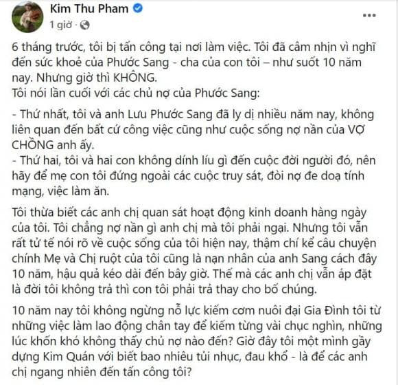 Nha hang cua Kim Thu bi tat mam tom sau man de doa