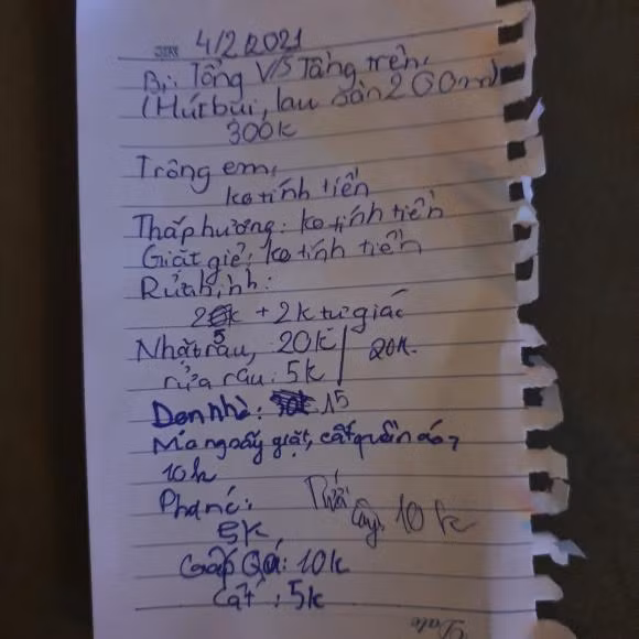 Con trai Xuan Bac giup me ghi bill thanh toan len den gan 400 nghin/ngay