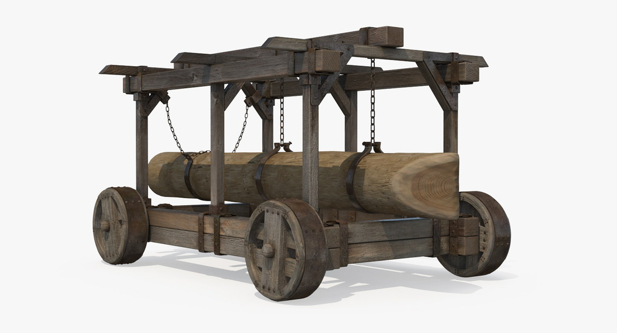 Việc sử dụng xe đập thành chủ yếu đòi hỏi sức mạnh cơ bắp, không cần quá nhiều kỹ năng. Để đạt hiệu quả công phá cao nhất, những người lính cần có sự phối hợp nhịp nhàng để trục gỗ đạt độ cao và tốc độ phù hợp nhằm có động lượng lớn nhất.