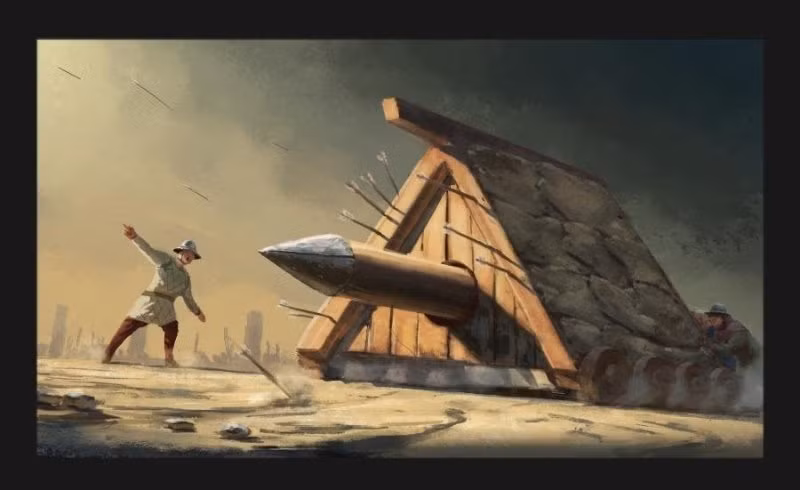 Không chỉ dùng để phá tường, xe đập thành còn được sử dụng như khiên che cho những bộ binh di chuyển ở bên trong khi áp sát thành lũy của đối phương.