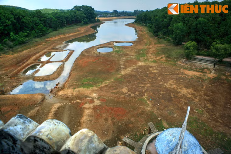 Hồ nước thơ mộng của xứ Huế từng là nơi các cặp đôi thả hồn trên những con thuyền thiên nga, lúc này trông như một "vùng đất chết".