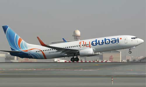 Máy bay của hãng hàng không Fly Dubai.