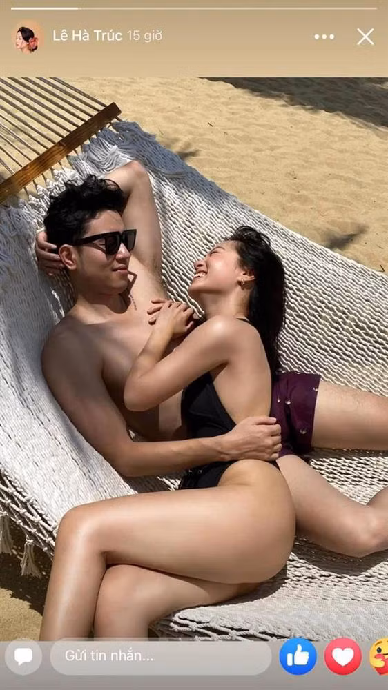 Blogger Ha Truc khoe body nong ruc ben Quang Dat