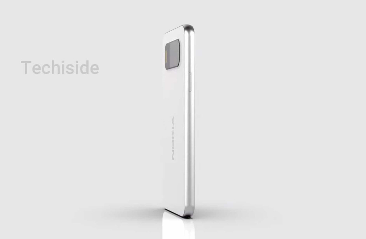 Chủ kênh YouTube Techiside còn thiết kế khung của Nokia 808 PureView 2021 theo dạng bo cong, chất liệu kim loại tương tự nhiều smartphone hiện nay.