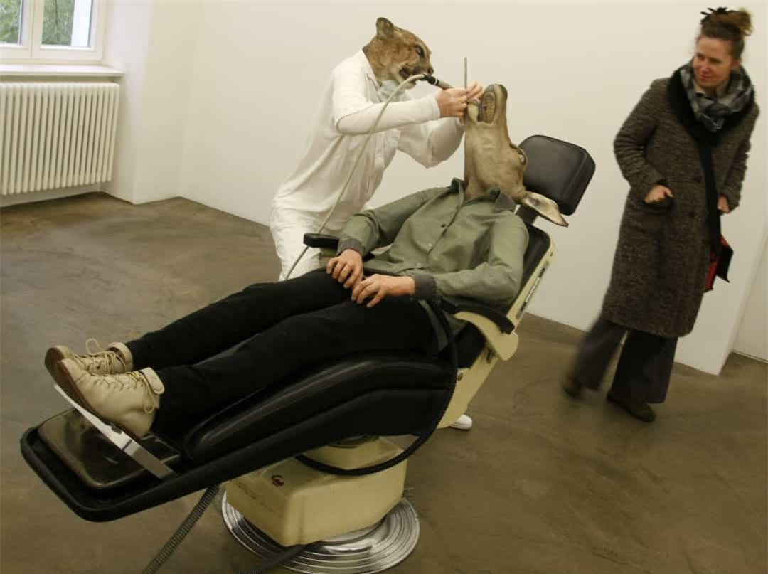 Puma-Dentist. Bức ảnh này được chụp tại phòng trưng bày nghệ thuật Deschler ở Berlin (Đức).