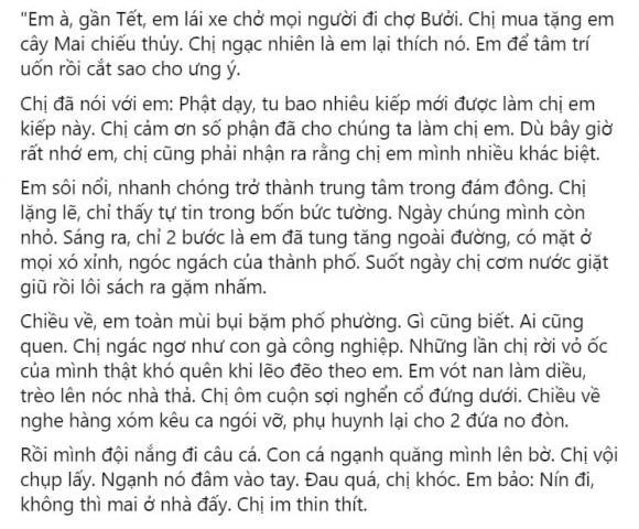 Xuc dong truoc la thu cua chi ruot gui co nghe si Giang Coi