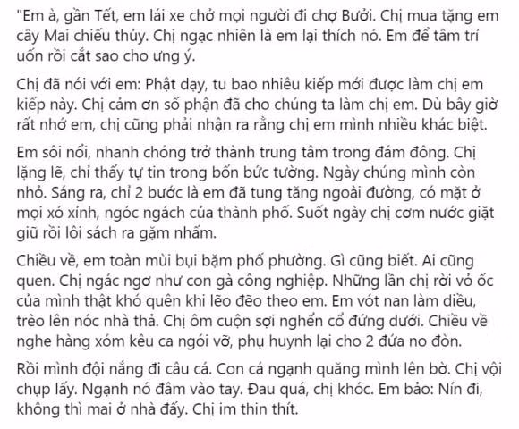 Xuc dong truoc la thu cua chi ruot gui co nghe si Giang Coi