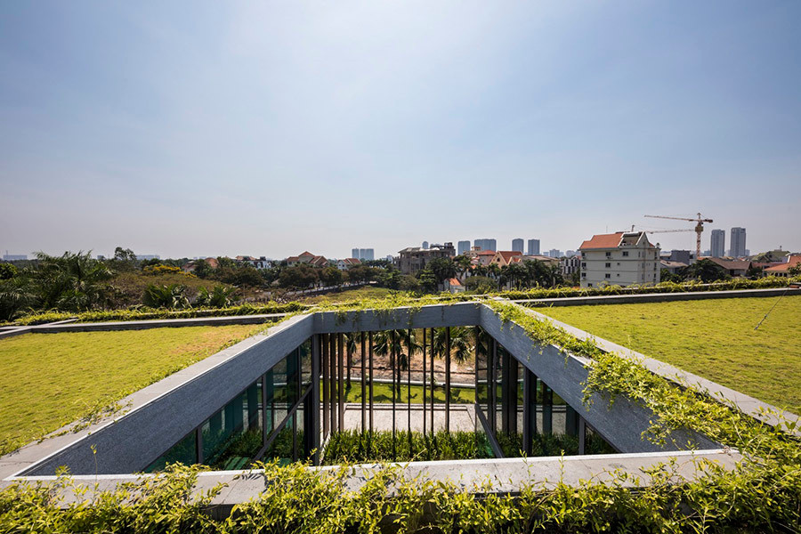 Biet thu hien dai du thua khong gian xanh o 