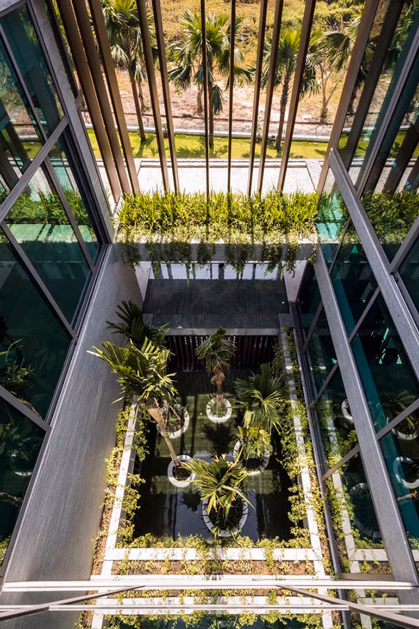 Biet thu hien dai du thua khong gian xanh o 