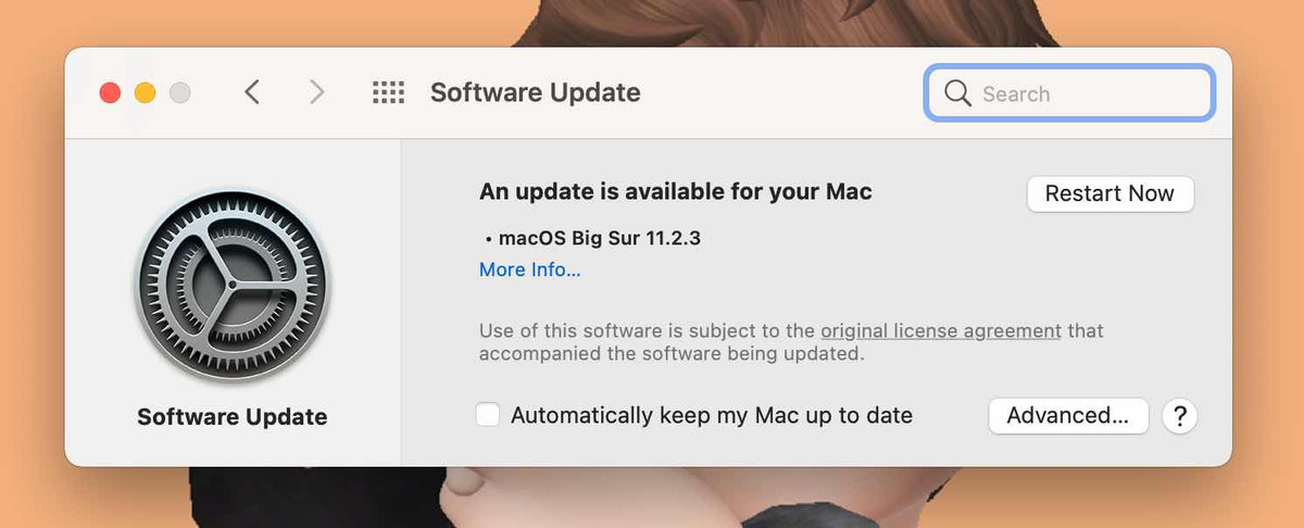  Cập nhật hệ điều hành. Giống như phần mềm cài thêm, người dùng cần cập nhật phiên bản mới nhất của hệ điều hành trên máy bằng cách vào Settings &gt; Update &amp; Security (trên Windows) hoặc System Preferences &gt; Software Update (macOS). Không chỉ bổ sung tính năng mới (nếu có), các bản cập nhật phần mềm thường được sửa lỗi, và lỗ hổng bảo mật tồn tại trên phiên bản trước. Ảnh: Chụp màn hình.
