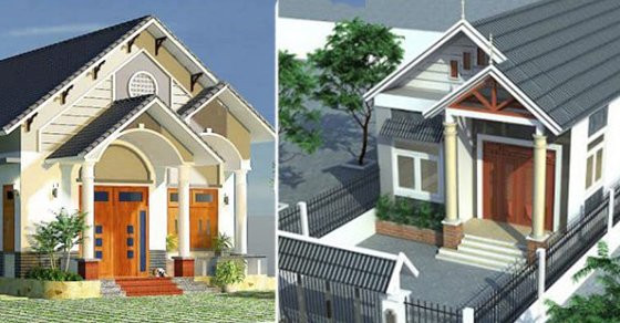 4 mau nha cap 4 mai thai dep, gia thanh re, xem xong muon xay lien