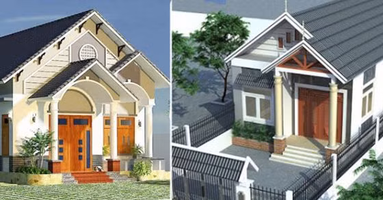 4 mau nha cap 4 mai thai dep, gia thanh re, xem xong muon xay lien