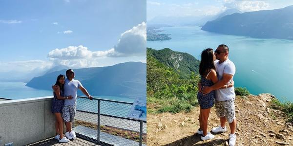 useng Yang khoe khoảnh khắc ngọt ngào với Mai tại biên giới giữa Pháp và Thụy Sĩ .