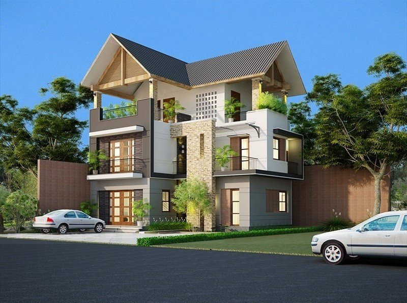 9 mẫu nhà mái thái chữ L chi phí hợp lý được người Việt ưa chuộng - Hình 8 9 mau nha mai thai chu L chi phi hop ly duoc nguoi Viet ua chuong-Hinh-8