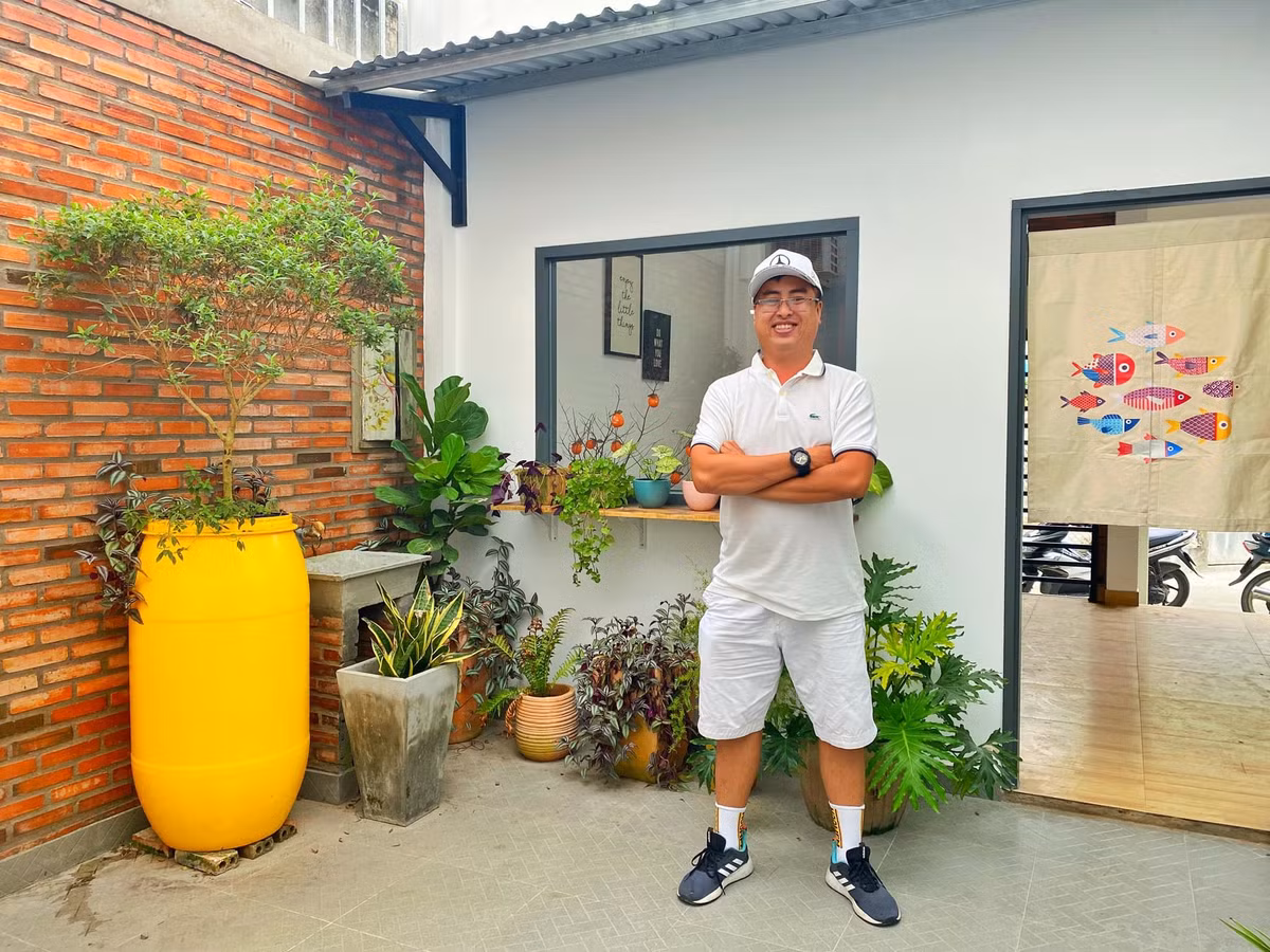 Ngoi nha o My Tho xay moc mac va trang tri tu nhieu do tai che