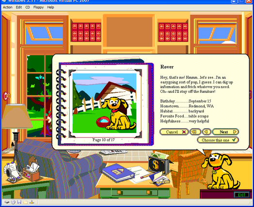 Tuy vậy, chỉ sau một năm ra mắt, Microsoft Bob đã chính thức bị khai tử vì yêu cầu hiệu năng phần cứng quá cao. Ảnh: Medium.