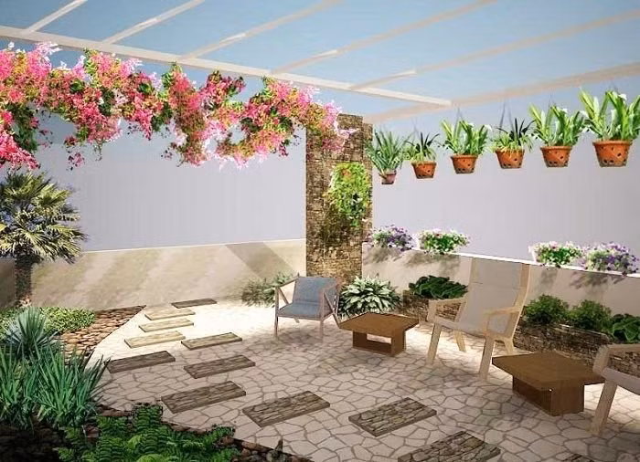 8 mau san thuong dep, hoc theo co ngay khong gian thu gian cho ca nha-Hinh-4