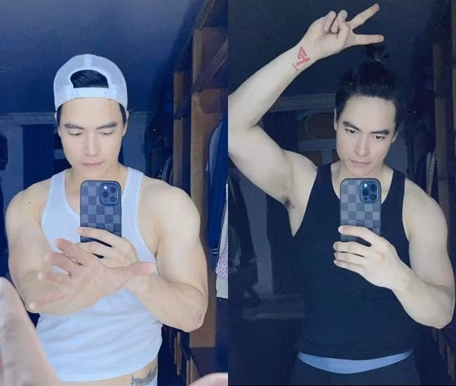 Nhờ chăm tập gym mà body Võ Tấn Phát lúc nào cũng chuẩn, thậm chí "lên hương" trong mùa dịch.